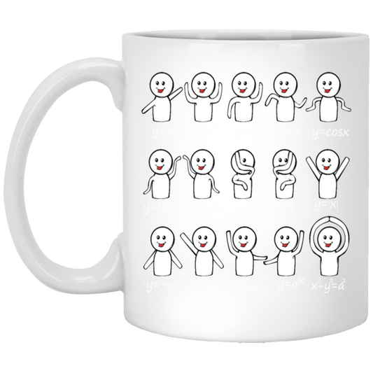 Funny Algebra Dance, Diagram Math Equation Mathemat White Mug