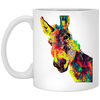 Donkey Colored Design Jackass Mule For Animal Lovers Owners True Friend Colorful White Mug