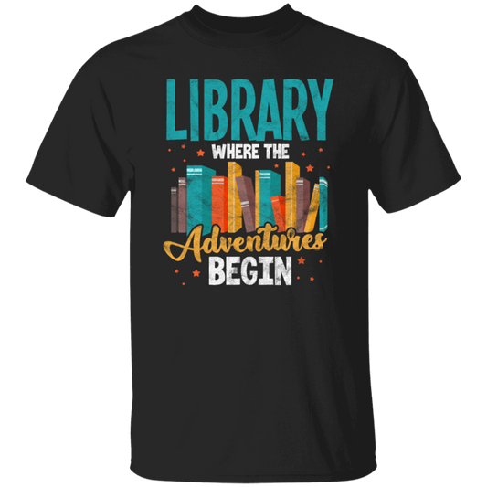 Library Where The Adventures Begin, Love To Adventure Unisex T-Shirt