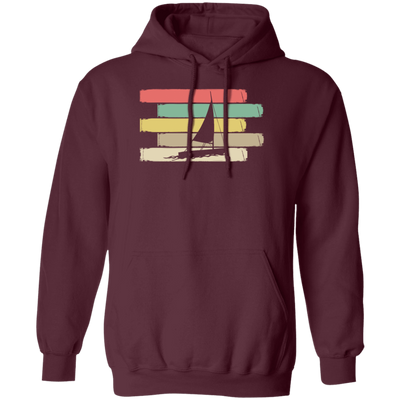 Vintage Sailboat Vintage, Retro Sailor Sailing Dinghy Pullover Hoodie