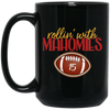 Rollin With Mahomies, Love Rugby Sport, My Love Is Mahomies Black Mug