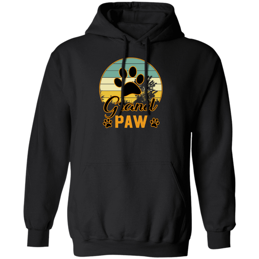 Grand Paw, Grandfather, Grandpa Gift, Retro Grandpa Pullover Hoodie