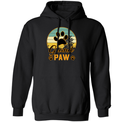 Grand Paw, Grandfather, Grandpa Gift, Retro Grandpa Pullover Hoodie