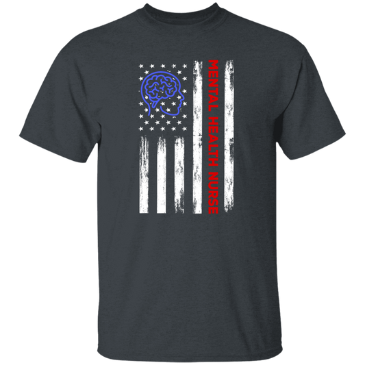 American Flag, Mental Health Nurse, American Psych Nurse, Love Nurse Gift Unisex T-Shirt