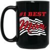 American Mom, Love Mom, Mother's Day Gift, The Best Mom, My Number One Black Mug