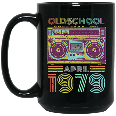 Birthday Gift April 1979, Love Cassette 1979 Black Mug