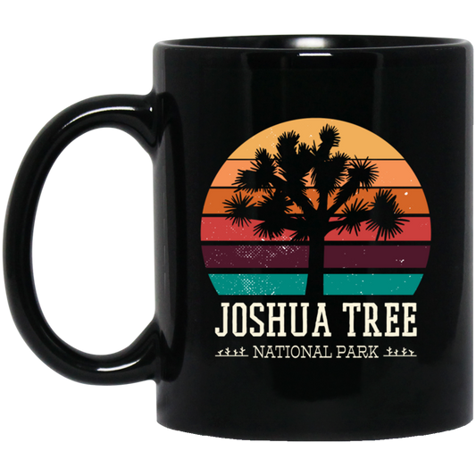 Joshua Park Love, Joshua Tree Retro Style, Love National Park, Best Vintage Black Mug