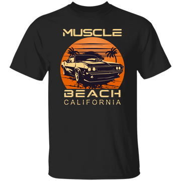 Muscle Lover, California Beach, Best Muscle Gift, Love Retro Muscle Beach Unisex T-Shirt