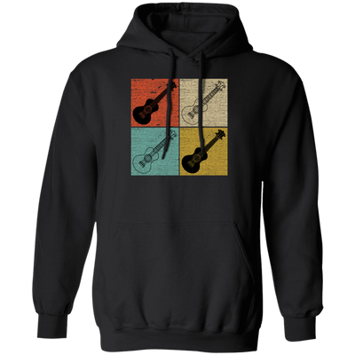 Four Ukulele Great Present For Ukulele Lover Birthday Gift Vintage Pullover Hoodie