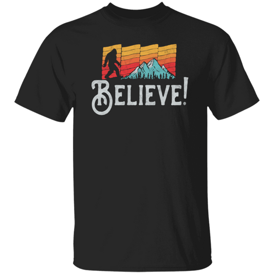 Retro Bigfoot, Believe Bigfoot Sasquatch, Retro Bigfoot Love Gift Unisex T-Shirt