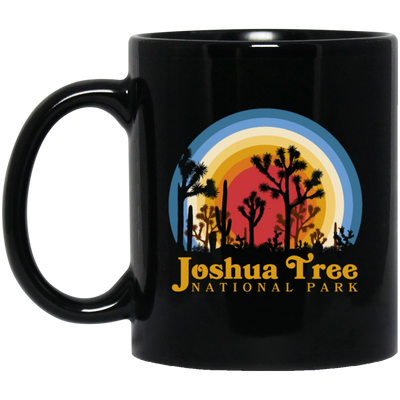 Joshua Tree Park Lover, National Gift, Retro Park Gift, Mountain Lover Gift, Joshua Tree Black Mug
