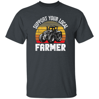 Farming Love Gift, Support Your Local Farmer, Best Farmer Lover, Retro Farm Gift Unisex T-Shirt