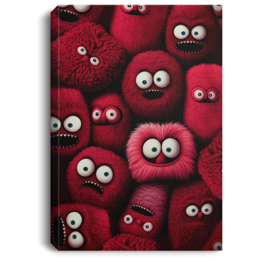 Cute Chenille Crimson Canvas, Hazo Cute, Cute Smiley Face Canvas