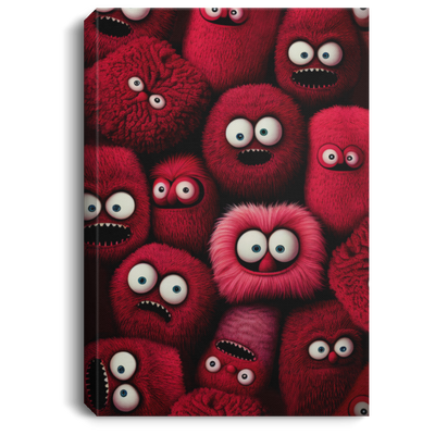 Cute Chenille Crimson Canvas, Hazo Cute, Cute Smiley Face Canvas