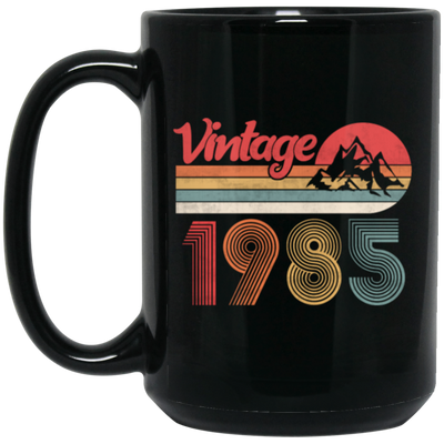 Born In 1985 Vintage 1985 Birthday Gift Black Mug