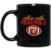 Rollin With Mahomies, Love Rugby Sport, My Love Is Mahomies Black Mug