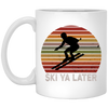 Vintage Ski ya later See you later Skiing Retro