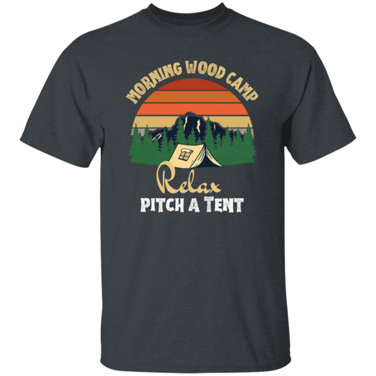 Retro Morning Wood Camp Relax pitch A Tent Enjoy the Morning