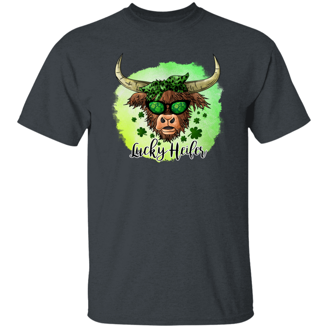 Bull Head Gift, Patricks Cow Lover, Lucky Heifer Gift, Bull And Shamrock Unisex T-Shirt