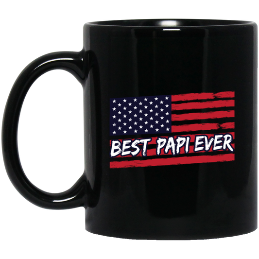 Best papi ever Vintage, American US Flag Grandpa