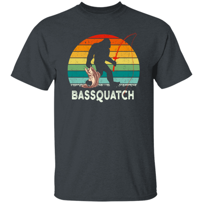 Retro Bass Quatch Angler Fish Vintage Gift For Friend Unisex T-Shirt