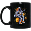 Astronaut Fishing A Star Astronaut Funny Birthday Gift Black Mug