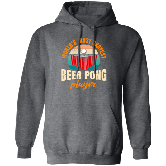 Beer Playing, World_s Most Okayest Beer Pong Player, True Or Dare Game Pullover Hoodie