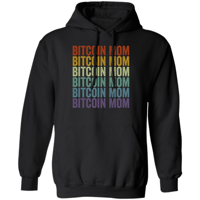 Retro Bitcoin Lover Gift, Bitcoin Vintage Mom Gift, Mommy Love Gift Pullover Hoodie