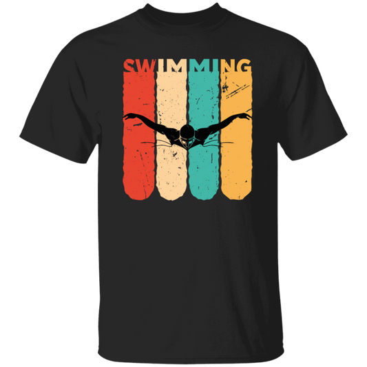 Awesome Retro Style For Swimmer Four Color Vintage Swim The Best Sport Unisex T-Shirt