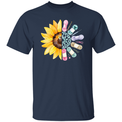 Sunflower Lover, Pretty Sunflower Crocheting Knitting For Women, Love Knitter Unisex T-Shirt