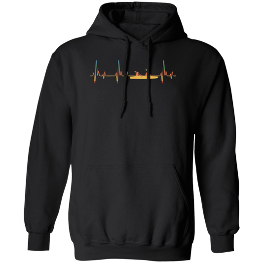 Retro Faltboot Heartbeat Boat Heartbeat Gift Pullover Hoodie