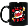 Love Beer Gift, Beer Pong Lover, Beer Pong Or Ping Pong, Gift For Drunk Black Mug