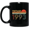 Birthday Gift Vintage Classic Born In 1993 Gifts Black Mug