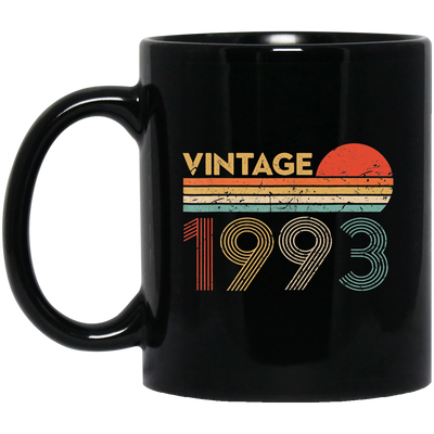 Birthday Gift Vintage Classic Born In 1993 Gifts Black Mug