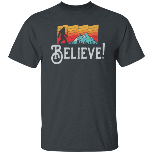 Retro Bigfoot, Believe Bigfoot Sasquatch, Retro Bigfoot Love Gift Unisex T-Shirt