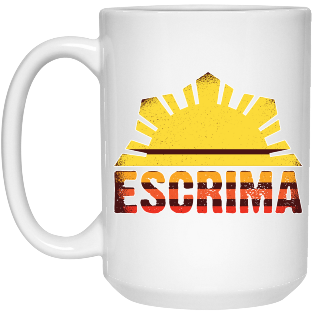 Retro Escrima Stick Filipino Martial Arts Arnis Kali Arnis Stick Sporty Arnis Lover White Mug
