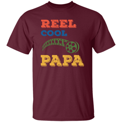 Reel Cool Papa, Dad Gift, Vintage Movie Lover Gift Unisex T-Shirt