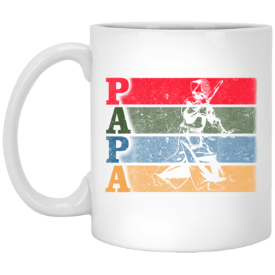 Vintage Martial Art, Retro Kendo Papa, Funny Dad Father Loe Gift White Mug