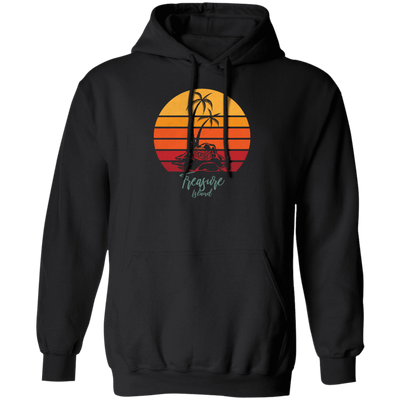 Beautiful Motive In Retro Style Treasure Island - Sunset Vintage Style Pullover Hoodie