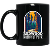 National Park Gift, Redwood Park Gift, Retro Redwood, Love National Parks Black Mug