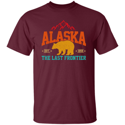 Cool Alaska The Last Frontier Grizzly Bear Souvenir Vintage Unisex T-Shirt