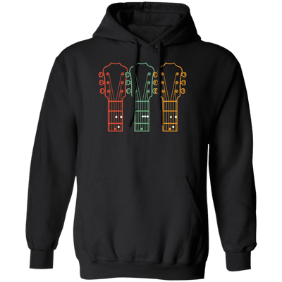 Retro Guitar Dad, Dad Guitar Chords Pullover Hoodie