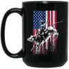 American Flag, Rodeo Bull Rider American Flag Patriotic Cowboys, Best Cowboy Black Mug