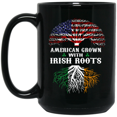 Love Patrick Day American Grown With Irish Roots American Flag