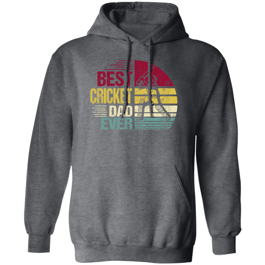 Retro Cricket Love Gift, Best Cricket Dad Ever, Daddy Gift, Best Cricket Pullover Hoodie