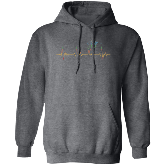 Retro Archer Heartbeat Electrocardiogram Pullover Hoodie