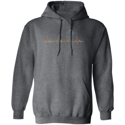 Retro Archer Heartbeat Electrocardiogram Pullover Hoodie