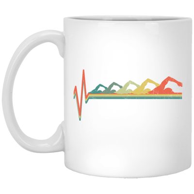 Design For Beach Lover Evolution Swimmer Summer Time White Mug