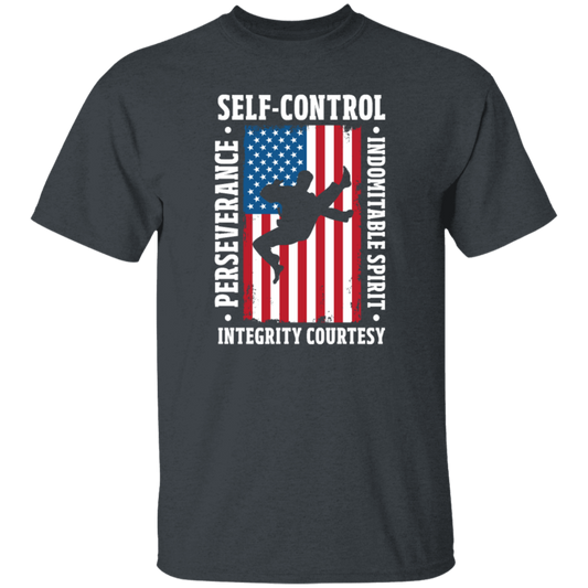 American Taekwondo, Self-Control, Perseverance, Integrity Courtesy, Indomitable Spirit Unisex T-Shirt