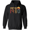 Vintage 1980 Retro Birthday Gift Pullover Hoodie